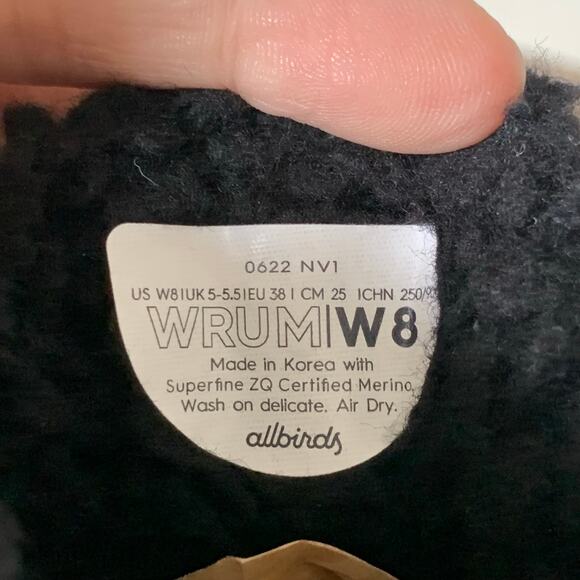 NEW Allbirds Wool Runner Up Mizzle Double Fluff Womens 8 Black Machine Washable - Picture 2 of 12